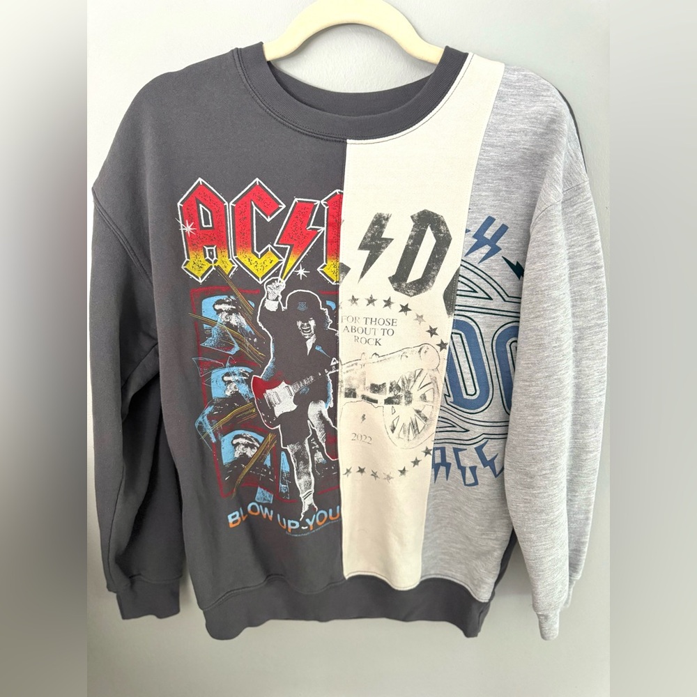 AC/DC graphic crew neck sweatshirt